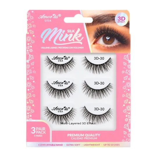 3 PAIR PACK 3D FAUX MINK LASH - 30