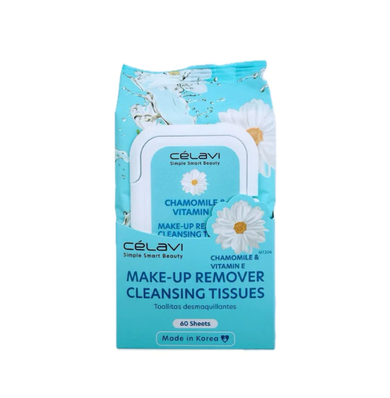 TOALLAS DESMAQUILLANTES CHAMOMILE Y ITAMIN C CELAI