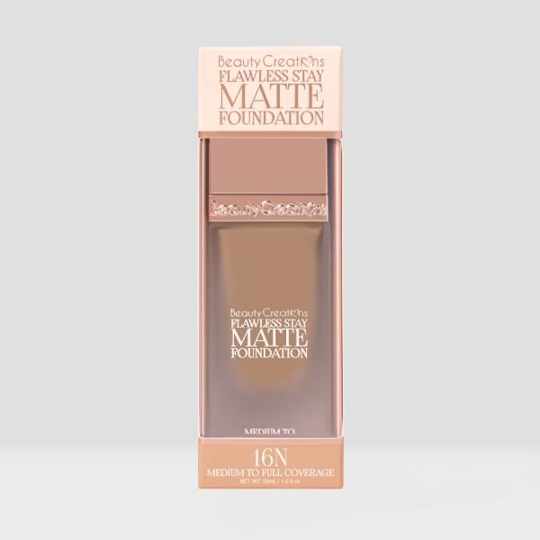 BASE LIQUIDA FLAWLESS STAY MATTE FOUNDATION BEAUTY CREATIONS