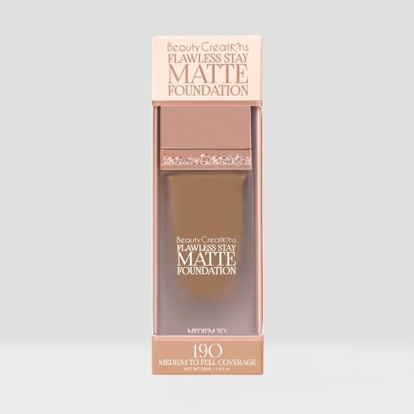 BASE LIQUIDA FLAWLESS STAY MATTE FOUNDATION BEAUTY CREATIONS