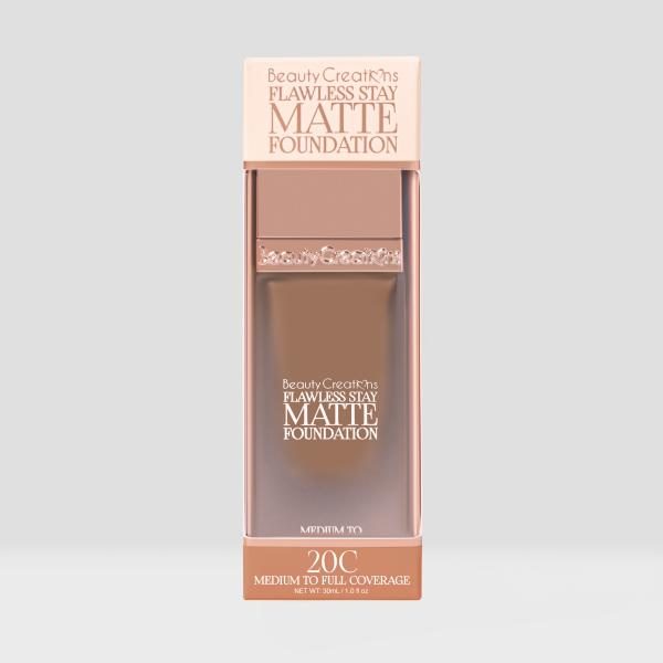 BASE LIQUIDA FLAWLESS STAY MATTE FOUNDATION BEAUTY CREATIONS
