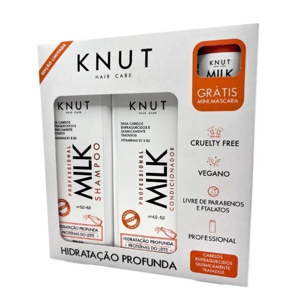 KIT PRESENTE SHAMPOO Y ACONDICIONADOR + MASCARILLA MILK KNUT