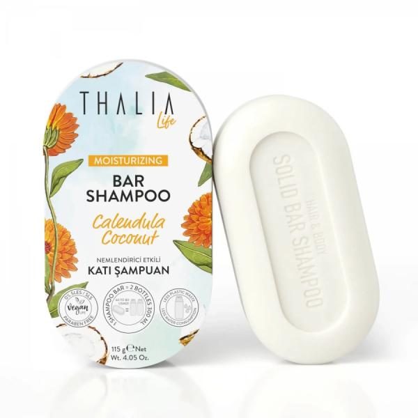 SHAMPOO EN BARRA CALÉNDULA Y COCO HIDRATANTE THALIA