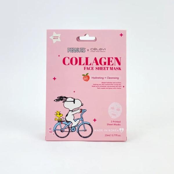 MASCARILLA FACIAL DE COLAGENO PEANUTS SNOOPY CELAVI