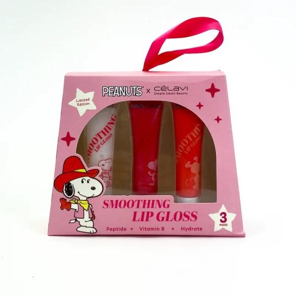 SET DE BRILLO DE LABIOS PEPTIDE+VITAMINA C PEANUTS SNOOPY CELAVI