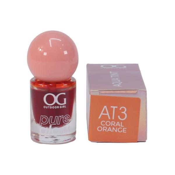 TINTA DE LABIOS AQUA PURE GLOW CORAL ORANGE OG COSMETICS