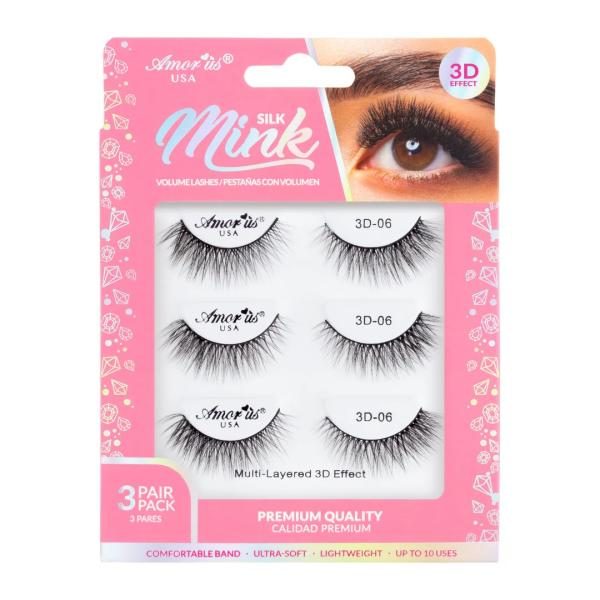 3 PAIR PACK 3D FAUX MINK LASH - 06