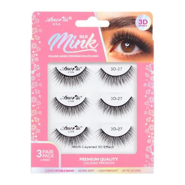 3 PAIR PACK 3D FAUX MINK LASH - 27