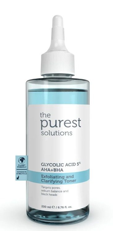 TONICO FACIAL %5 GLYCOLIC ACID PURIFYING TONER AHA + BHA - EXFOLIATING AND CLARIFYING THE PUREST