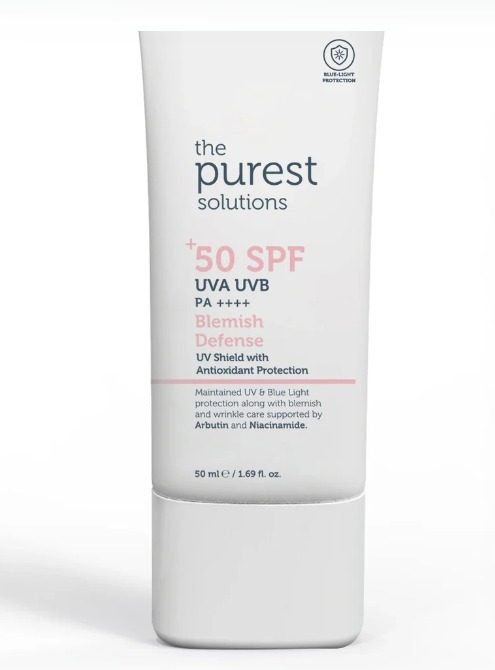 PROTECTOR SOLAR BLEMISH DEFENSE UVA/UVB ANTIOXIDANT PROTECTION FOR BLEMISH-PRONE SKIN 50+ SPF THE PUREST