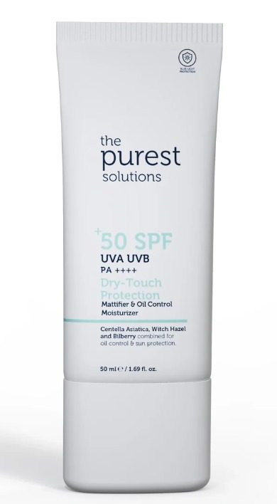 PROTECTOR SOLAR DRY-TOUCH PROTECTION MATTIFIER & OIL CONTROL MOISTURIZER FOR OILY SKIN 50+ SPF THE PUREST