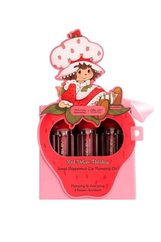 SET DE BRILLO LABIAL RED VELVET HOLIDAY CELAVI