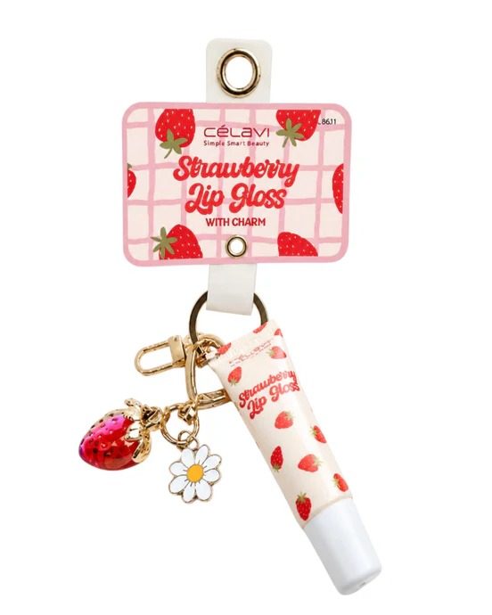 BRILLO LABIAL STRAWBERRY CON LLAVERO CELAVI