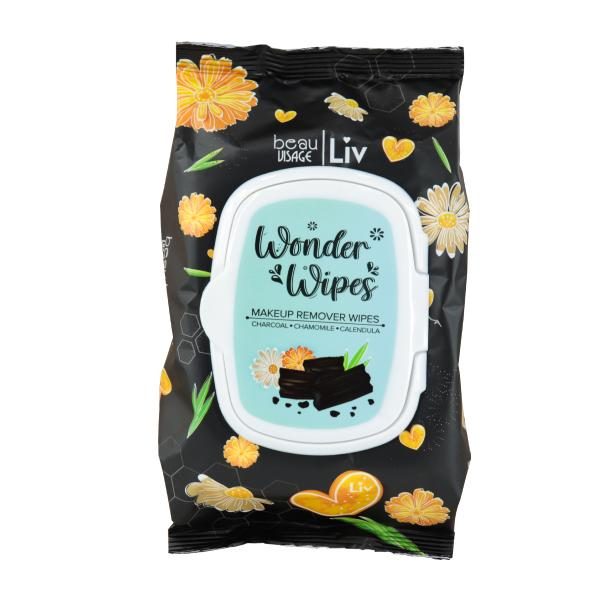TOALLAS DESMAQUILLANTES CHARCOAL+CHAMOMILE+CALENDULA BEAU VISAGE