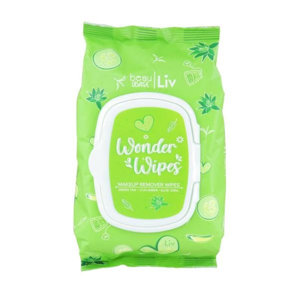 TOALLAS DESMAQUILLANTES GREEN TEA+CUCUMBER+ALOE VERA BEAU VISAGE