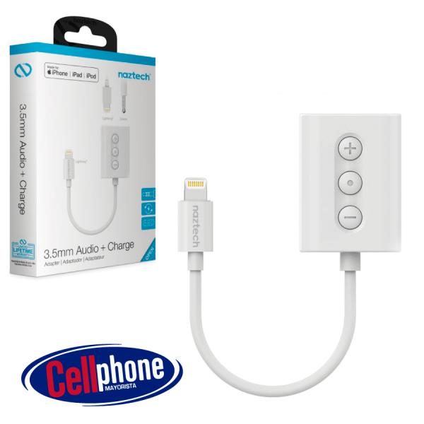 Convertidor Naztech Phone 2 en 1 audio y carga