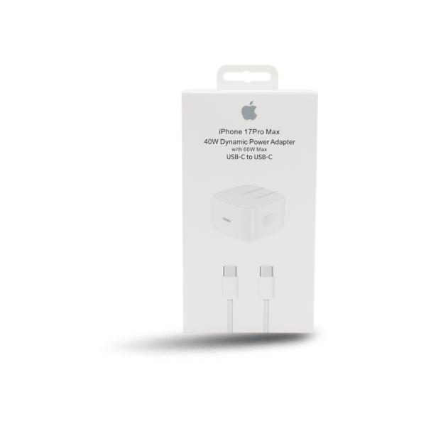Cargador 2 en 1 Tipo C Dynamic Marca iPhone 40w con Max 60w serie 17