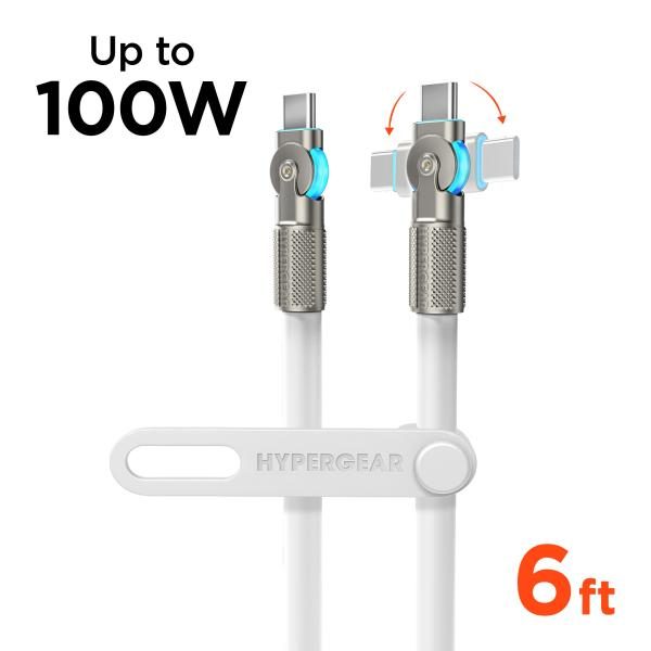 Cable Hypergear Chunky 180° 100W USB-C a USB-C