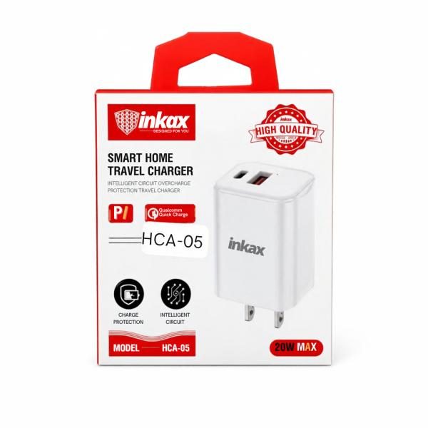 Adaptador Casa Inkax Tipo C PD + USB 20W HCA-05