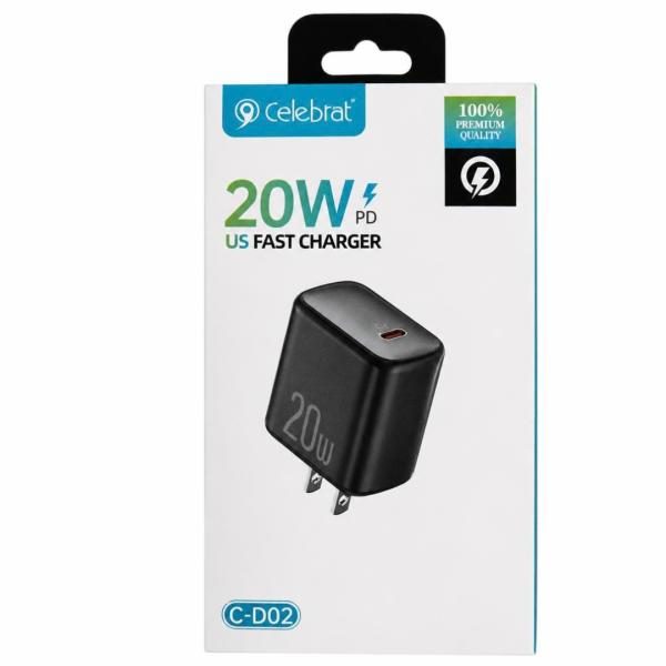 Adaptador Casa Celebrat C-D02 Tipo C 20W